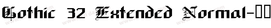 Gothic 32 Extended Normal字体转换